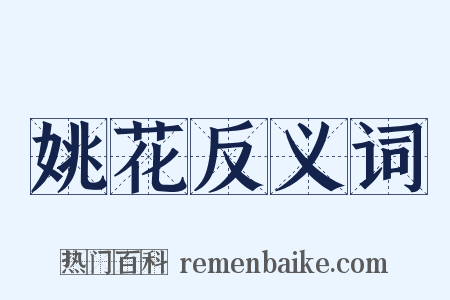姚花反义词是什么意思的图片